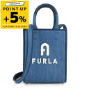 フルラ FURLA ショルダーバッグ レディース デニム 縦型 ミニトートバッグ ブルー WB00831 BX1544 2157S | コンビニ受取 ブランド【ポイント5倍_7/15 23:59迄】