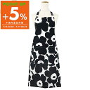 マリメッコ marimekko エプロン ウニッコ Unikko フラワー 花柄 ホワイト×ブラック 064161 190 | コンビニ受取 ブランド【ポイント...