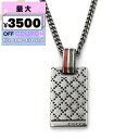 グッチ GUCCI ネックレス メンズ エイジドパラジウム ディアマンテモチーフ スクエアプレート ペンダント クロームシルバー 310481 J89L0 8518 | コンビニ受取 ブランド【最大3500円クーポン8/14 23:59迄】