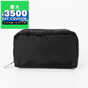 レスポートサック LeSportsac ポーチ RECTANGULAR COSMETIC 無地 ブラック 6511 5982 | ブランド【最大3500円クーポン 9/14 11:59迄】