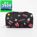 レスポートサック LeSportsac ポーチ RECTANGULAR COSMETIC ネオン風 キュート柄 ブラック系 6511 E481 | 無料メール便 ブランド【最大3500円クーポン 9/14 11:59迄】