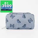 レスポートサック LeSportsac ポーチ RECTANGULAR COSMETIC バタフライ柄 ブルー系 6511 F566 | 無料メール便 ブランド【最大3500円クーポン 9/14 11:59迄】
