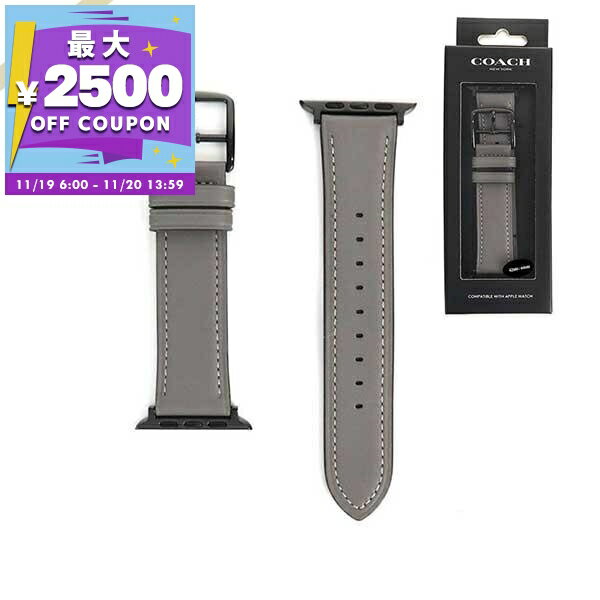 コーチ COACH Apple Watch用バンド アップルウォッチ 替えベルト レザーベルト 42mm/44mm/45mm対応 グレー 14700081 | コンビニ受取 ブランド【最大2500円クーポン 11/20 13:59迄】