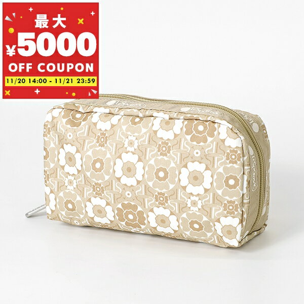 レスポートサック LeSportsac ポーチ レディース RECTANGULAR COSMETIC コスメポーチ 花柄 ベージュ系 6511 E702 | ブランド【最大5000円クーポン 11/21 23:59迄】