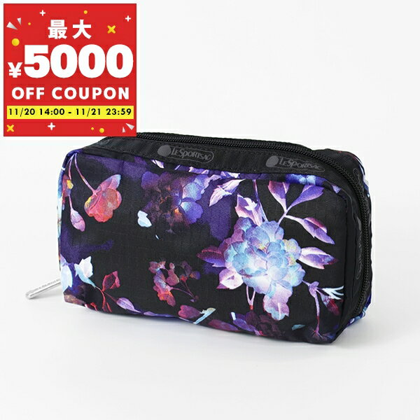 レスポートサック LeSportsac ポーチ レディース RECTANGULAR COSMETIC コスメポーチ 花柄 ブラック ネイビー 6511 E778 | ブランド【最大5000円クーポン 11/21 23:59迄】
