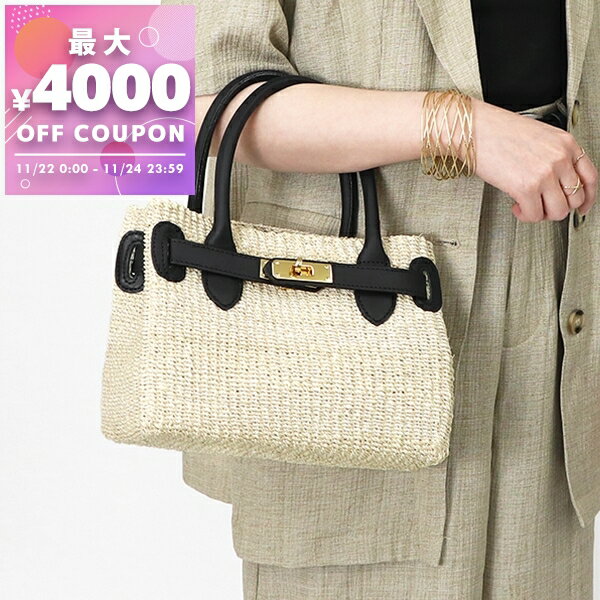 コトゥー COTTO かごバッグ ミニ トートバッグ レディース ブラック×ナチュラル BBK22SS33R BC/BK | コ..
