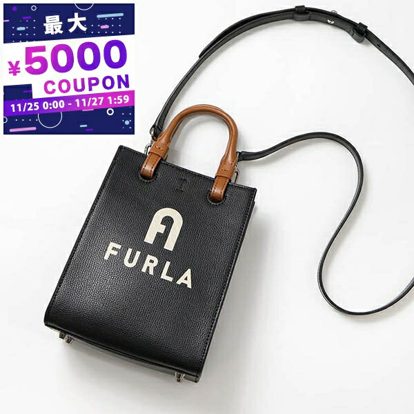 楽天海外ブランド専門店 Brandolフルラ FURLA ショルダーバッグ レディース VARSITY STYLE 縦型 ミニトートバッグ ブラック WB00729 BX1230 E0500 | コンビニ受取 ブランド【最大5000円クーポン 11/27 1:59迄】