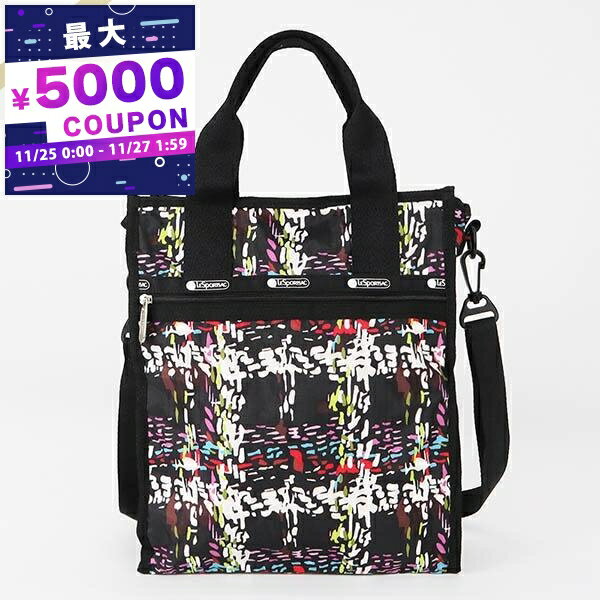 レスポートサック LeSportsac トートバッグ レディース SMALL N/S TOTE 縦型 2wayショルダーバッグ チェック柄風 ブラック系マルチカラー 3538 E474 | コンビニ受取 ブランド【最大5000円クーポン 11/27 1:59迄】のサムネイル