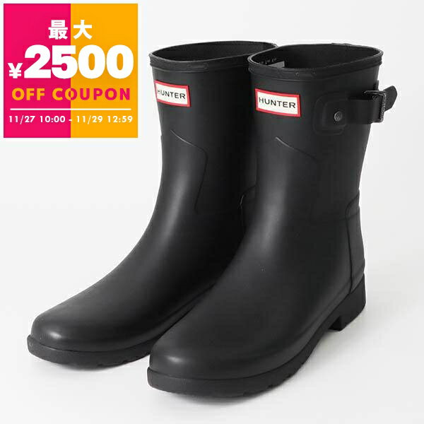 ハンター HUNTER レインシューズ レディース オリジナル リファインド ショート レインブーツ ［22.0cm/23.0cm/24.0cm/25.0cm］ ブラック WFS2200RMA BLK / Black | ブランド【最大2500円クーポン 11/29 12:59迄】