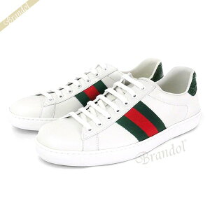 《2500円OFFクーポン対象_10日19時迄》グッチ GUCCI メンズ スニーカー Ace エース ウェビングライン レザースニーカー ［26.0cm/26.5cm/27.0cm/27.5cm/28.0cm/28.5cm］ ホワイト×グリーン×レッド 386750 A3830 9071 | ブランド