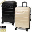 カルバンクライン Calvin Klein スーツケース 65L Ridge Line Collection 65L TSAロック対応 縦型 Mサイズ [ブラッ...