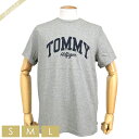 トミーヒルフィガー TOMMY HILFIGER メンズ Tシャツ グラフィック ロゴ ［Sサイズ/Mサイズ/Lサイズ］ グレー 09T3711 004 GREY HEATHER | コンビニ受取 ブランド