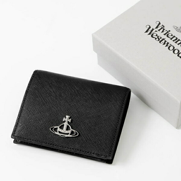 Vivian Westwood - ヴィヴィアンウエストウッド Vivienne Westwood 二つ折り財布 レディース オーブ レザー ブラック 51010024 L001N N402 | ブランド