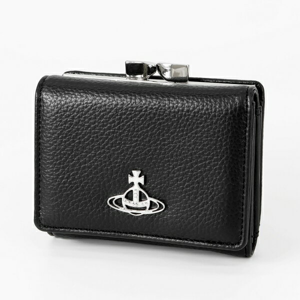 ヴィヴィアンウエストウッド Vivienne Westwood 三つ折り財布 レディース がま口 オーブ ブラック 51010018 S000D N403 | ブランド【最大2200円クーポン 6/2 23:59迄】