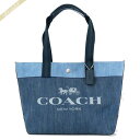 《最大4000円クーポン_6日23:59迄》コーチ トートバッグ COACH レディース ロゴ デニムトート ブルー×ライトブルー 91131 SV/DE | ブランド