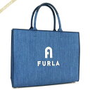 《最大4000円クーポン_6日23:59迄》FURLA フルラ トートバッグ OPPORTUNITY デニムトート ブルー WB00255 BX1542 2157S