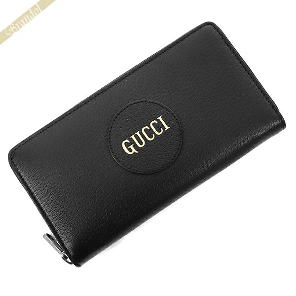 グッチ 長財布（メンズ） 《クーポン配布中_23日13:59迄》グッチ 長財布 GUCCI メンズ ラウンドファスナー ロゴ レザー ブラック 644102 DJ20N 1000