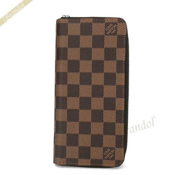 ルイヴィトン ダミエ財布（メンズ） 《クーポン配布中_18日23:59迄》ルイヴィトン 長財布 LOUIS VUITTON メンズ ラウンドファスナー ダミエ エベヌ キャンバス ブラウン系 N61207 | ブランド