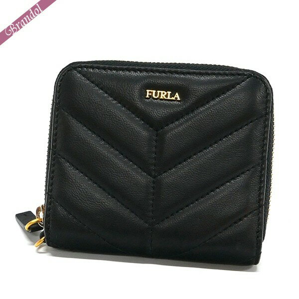 《600円OFFクーポン対象！10/01(木)23:59まで》フルラ FURLA レディース 二つ折財布 レザー ラウンドファスナー ブラック PAZ2 2Q0 O60 / 993355 | ブランド