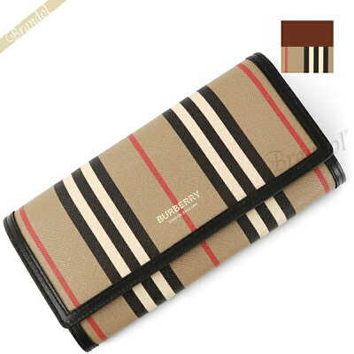 《最大2000円クーポン_30日23:59迄》バーバリー 長財布 BURBERRY メンズ・レディース ストライプ柄 ベージュ系 8030447 | ブランド