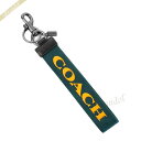 コーチ キーホルダー（レディース） 《最大4000円クーポン_6日23:59迄》コーチ キーリング COACH レディース ロゴ ストラップタイプ キーホルダー グリーン系 F84833 AEG | ブランド