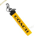 コーチ キーホルダー（レディース） 〈大特価セール〉コーチ キーリング COACH レディース ロゴ ストラップタイプ キーホルダー イエロー F84833 BAN | ブランド