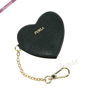 フルラ FURLA レディース バッグチャーム ハート ミラー付 レザー キーホルダー ブラック RS20 B30 O60 / 993054 | ブランド