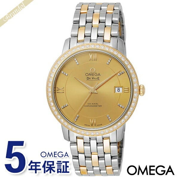 《ポイント5倍＆クーポン_2日23:59迄》オメガ 腕時計 メンズ OMEGA デ・ヴィル プレステージ 36.8mm 自動巻き イエローゴールド シルバー 424.25.37.20.58.001 | ブランド