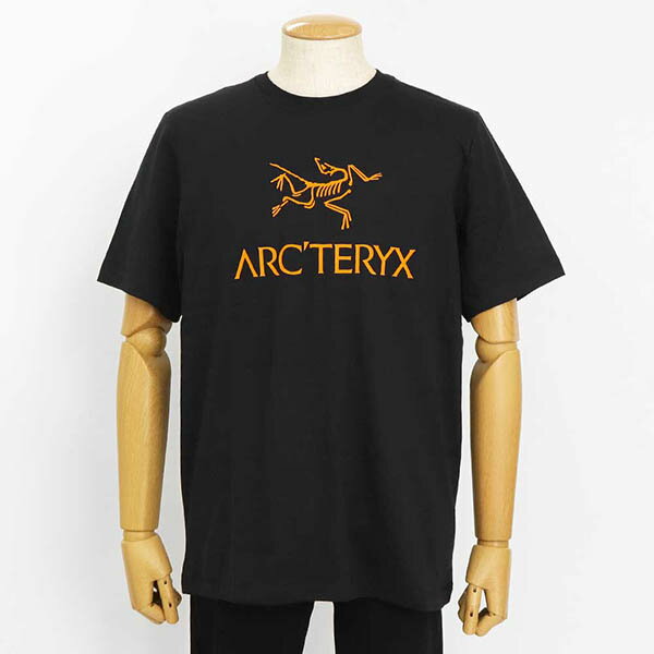 《ポイント5倍＆クーポン_2日23:59迄》アークテリクス メンズ Tシャツ ARC’TERYX Arcword Logo アークワード ロゴ ショートスリーブ 半袖 ブラック×オレンジ X000007991 BLACK S/M/L | ブランド