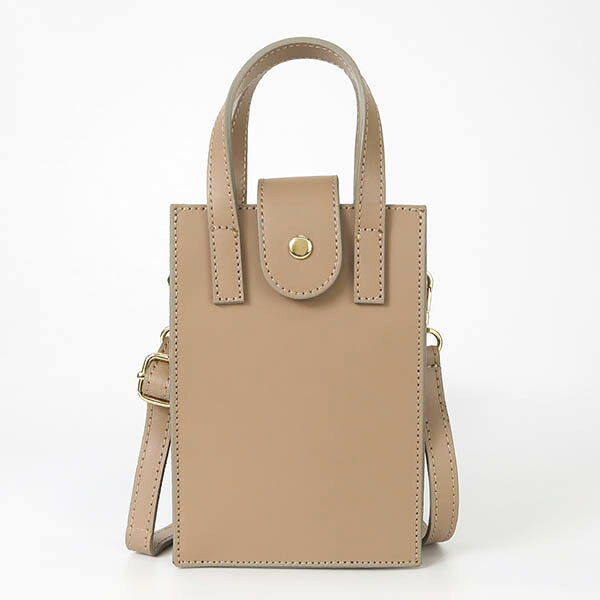 《最大3500円クーポン 2/23 23:59迄》〈訳あり・汚れあり〉AULENTTI オウレンティ ショルダーバッグ レザー 2way 縦型 ミニトートバッグ グレージュ FB-05991-RU-CA-L1100