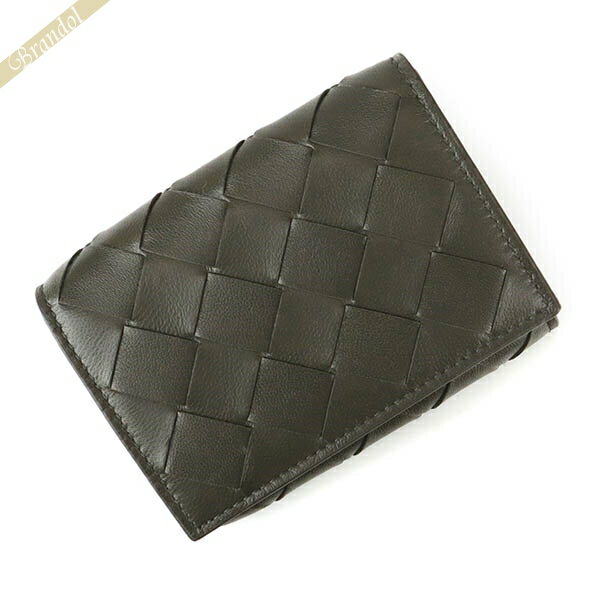 ボッテガヴェネタ 三つ折り財布 BOTTEGA VENETA 財布 メンズ レディース イントレチャート 革編み グレー系 609285 VCPP2 1444 | ブランド