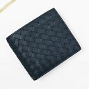 ボッテガ・ヴェネタ 二つ折り財布（メンズ） ボッテガヴェネタ 二つ折り財布 BOTTEGA VENETA メンズ イントレチャート レザー ネイビー 193642 V4651 4059 | ブランド