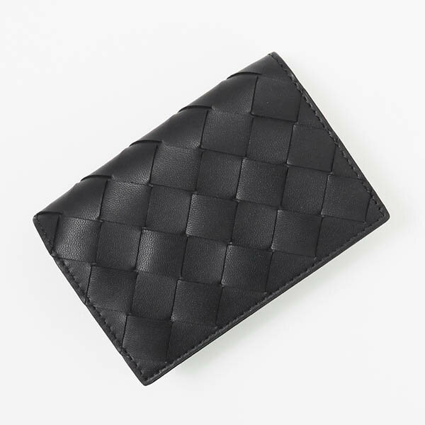 ボッテガヴェネタ カードケース BOTTEGA VENETA イントレチャート 革編み レザー ブラック メンズ レディース 593115 V3UH2 8803 | ブランド