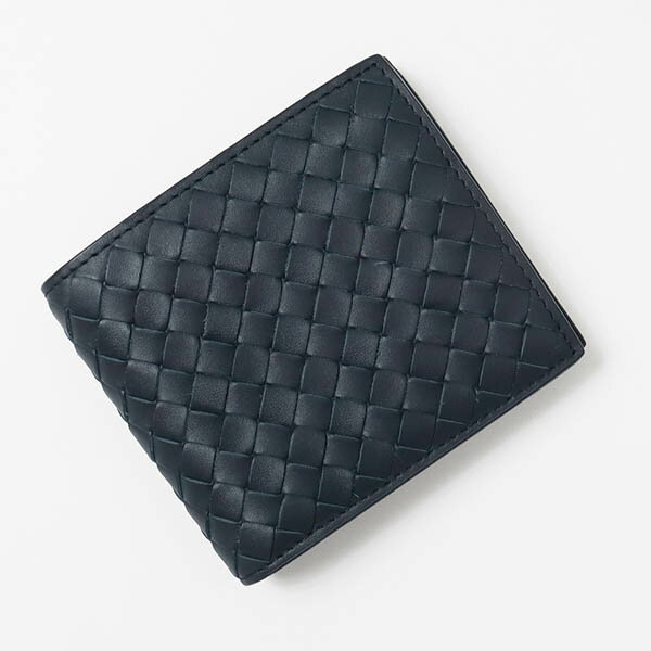 《最大5000円クーポン 1/26 23:59迄》BOTTEGA VENETA ボッテガヴェネタ 二つ折り財布 イントレチャート レザー ネイビー 193642 V47W1 8838 メンズ | ブランド