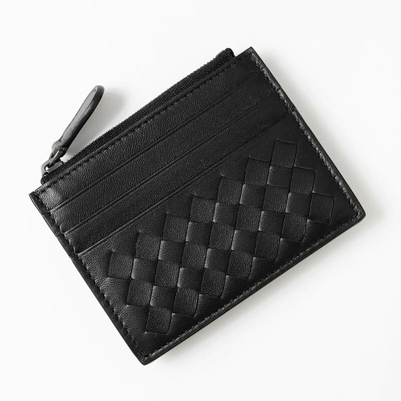 樂天商城 - ボッテガヴェネタ 小銭入れ BOTTEGA VENETA イントレチャート 革編み ラムレザー コインケース ブラック 367004 V3UN1 1275 メンズ | ブランド