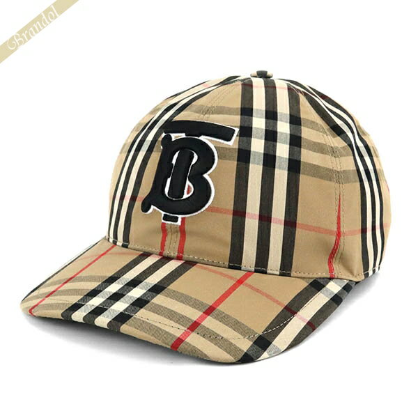 バーバリー キャップ BURBERRY 帽子 TBロゴ ヴィンテージチェック ベースボールキャップ Mサイズ ベージュ系 8038504 M | ブランド