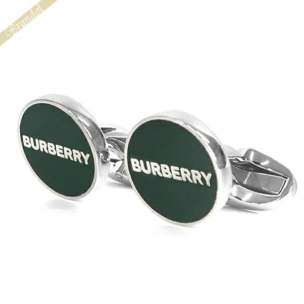 樂天商城 - バーバリー カフスボタン BURBERRY メンズ 丸形 ロゴ グリーン×シルバー 8037105 | ブランド