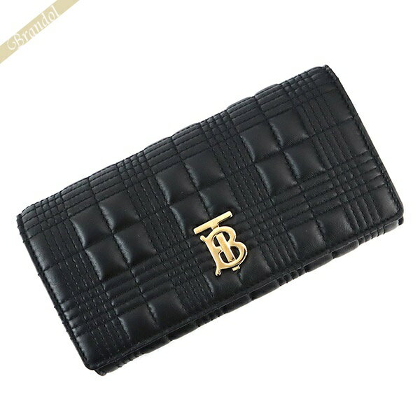 BURBERRY - バーバリー 長財布 BURBERRY レディース TBロゴ キルティング レザー ブラック 8049288 | ブランド