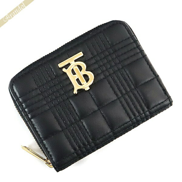 《最大3500円クーポン 12/24 11:59迄》バーバリー 小銭入れ BURBERRY レディース TBロゴ キルティング コインケース レザー ブラック 8049292 | ブランド