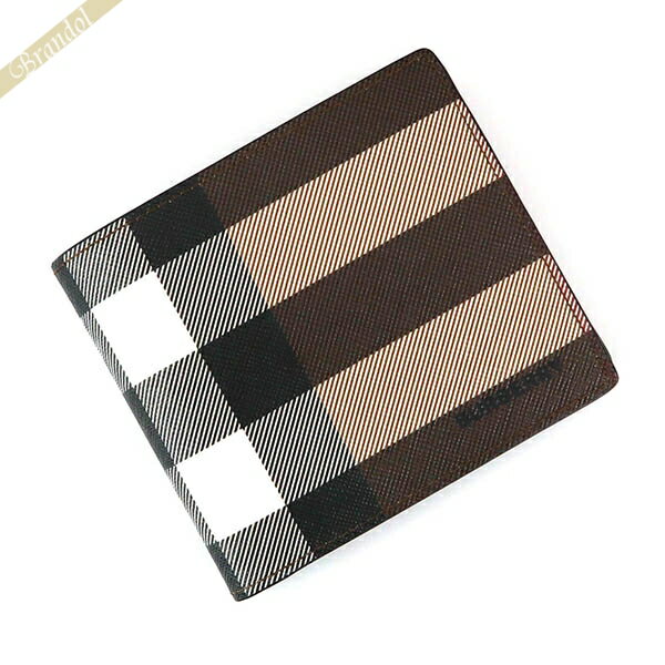 バーバリー 二つ折り財布 BURBERRY 財布 メンズ チェック柄 ブラウン系 8052802 | ブランド