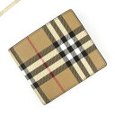 バーバリー 二つ折り財布 BURBERRY 財布 メンズ ヴィンテージチェック ベージュ系 8065636 | 2023年春夏新作 2023SS ブランド