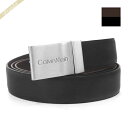 カルバンクライン ベルト（メンズ） 《P5倍&クーポン_28日23:59迄》カルバンクライン ベルト Calvin Klein メンズ 交換用バックル付 リバーシブル ブラック ダークブラウン 11CK020005 | ブランド