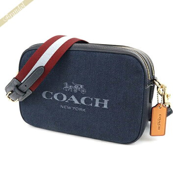 《全品P5倍&クーポン配布_5日0:59迄》コーチ ショルダーバッグ COACH レディース ロゴ デニム カメラバッグ ネイビー系 C8585 IMDEN | ブランド