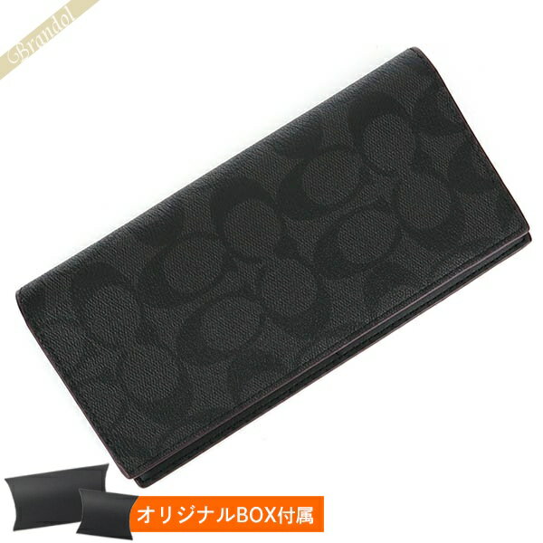 コーチ COACH コーチ 長財布 シグネチャー ブラック系 91635 QBLWO