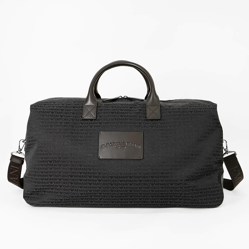 《最大4000円クーポン 6/11 01:59迄》EMPORIO ARMANI エンポリオアルマーニ ボストンバッグ ショルダーベルト付き ブラック EM003552 AF13823 U8168