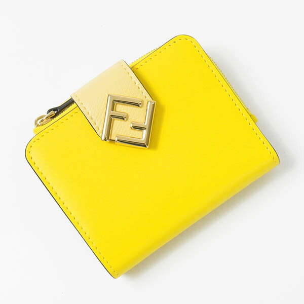 フェンディ 二つ折り財布 FENDI L字ファスナー マルチカラー イエロー 8M0490 ALV4 F1NPV レディース | ブランド