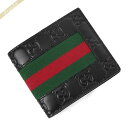 グッチ 二つ折り財布（メンズ） 《クーポン配布中_29日17:59迄》グッチ 二つ折り財布 GUCCI 財布 メンズ ウェブライン 札入れ ブラック 408827 CWCLN 1060 | ブランド