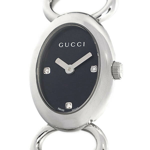 《最大3000円クーポン_11日23:59迄》グッチ 腕時計 GUCCI レディース トルナヴォーニ ブレスレット ウォッチ ブラック シルバー YA118503