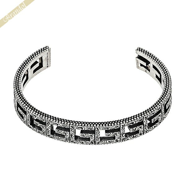 GUCCI グッチ バングル スクエアG カットアウト クロームシルバー 551919 J8400 0811 17
