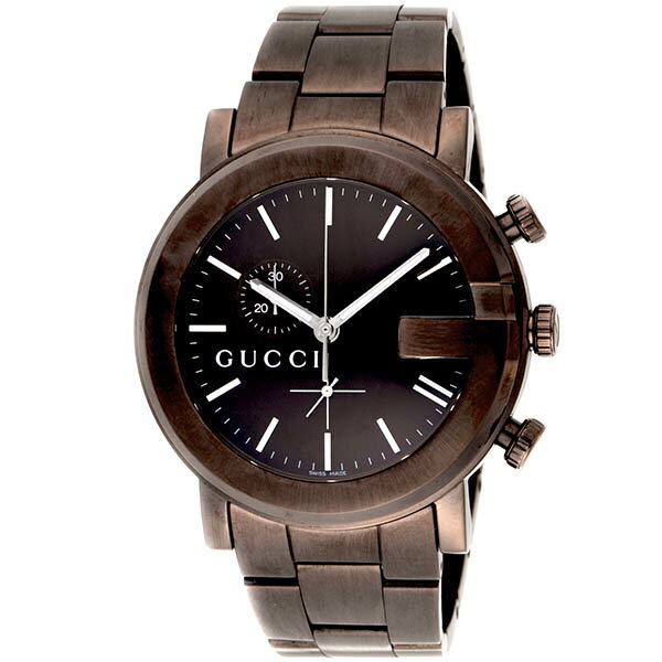 《クーポン配布中_18日23:59迄》グッチ メンズ腕時計 GUCCI Gクロノ G-Chrono クロノグラフ 44mm ブラウン YA101341 | ブランド